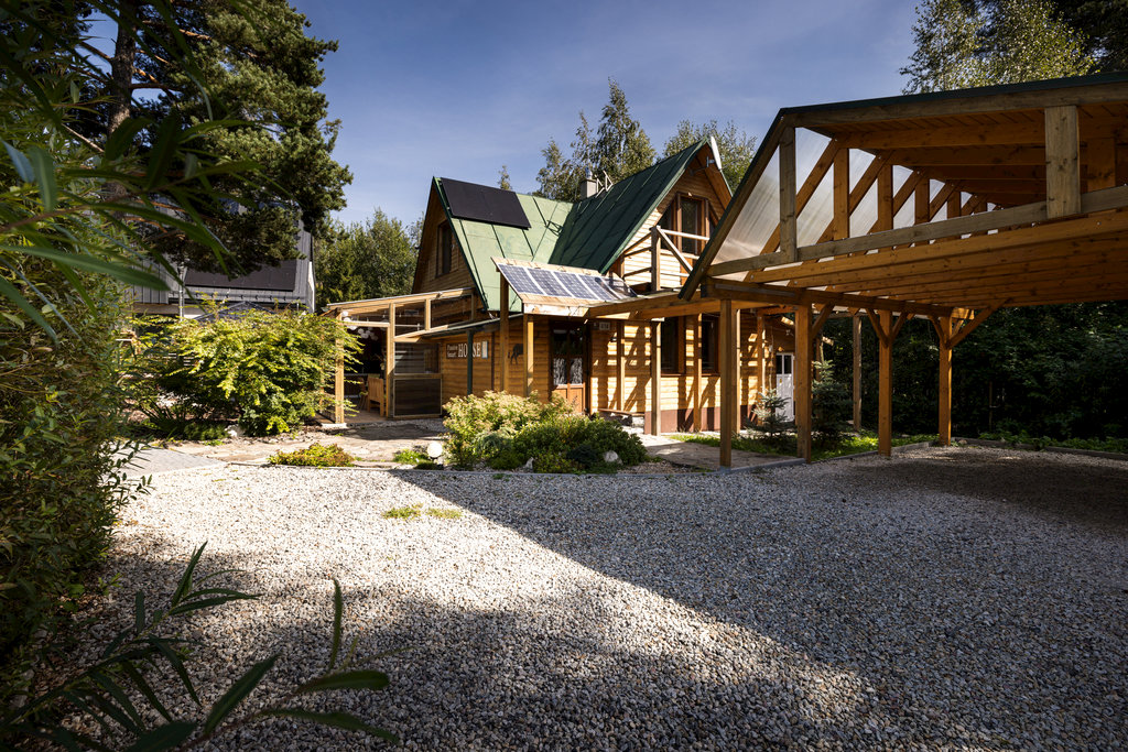 Green Park Chalet surrounded by its landscaped private garden